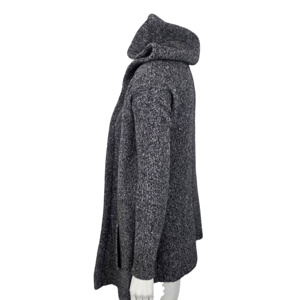 Athleta Merino Wool Yak Cardigan Sweater Womens XS Gray Long Sleeve Hooded - Picture 4 of 12